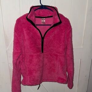 Pink Fleece Quarter-Zip Pullover